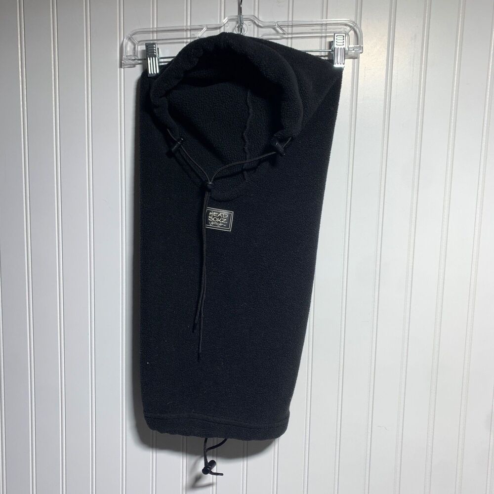 Vintage HEAD SOKZ Gotta Go‎ Polartec Fleece Balaclava Neck Warmer Gaiter Black